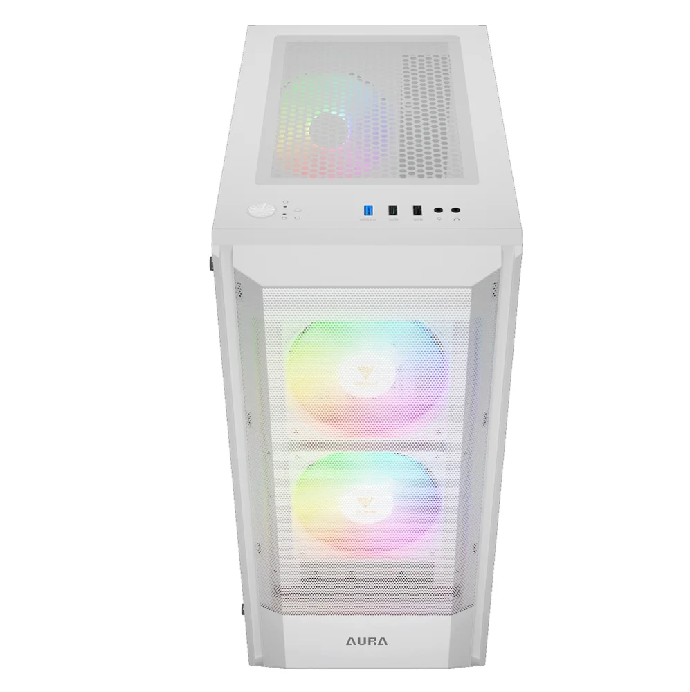 Imagem 5 de 5 do produto Gabinete Gamer Gamdias Aura Gc6 Wh ARGB, Mid-tower, Vidro Temp, 3 Fans, White - Aura Gc6 Wh ARGB