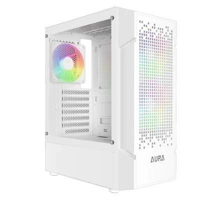 Gabinete Gamer Gamdias Aura Gc7 Wh ARGB, Mid-tower, Vidro Temp, 3 Fans, White - Aura Gc7 Wh ARGB