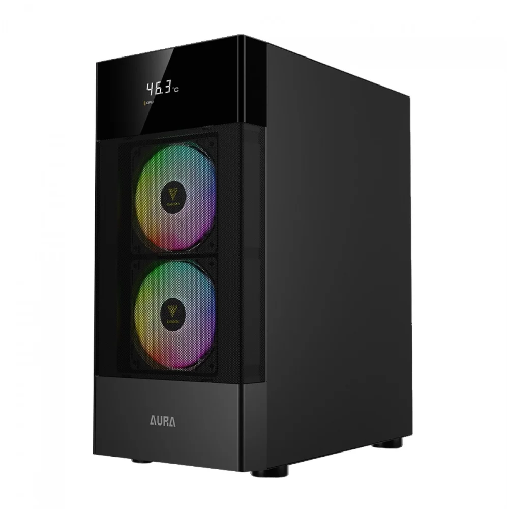 Imagem 2 de 5 do produto Gabinete Gamer Gamdias Aura Gc5 ARGB, Mid-tower, Vidro Temp, 3 Fans, Black - Aura Gc5 ARGB Bk