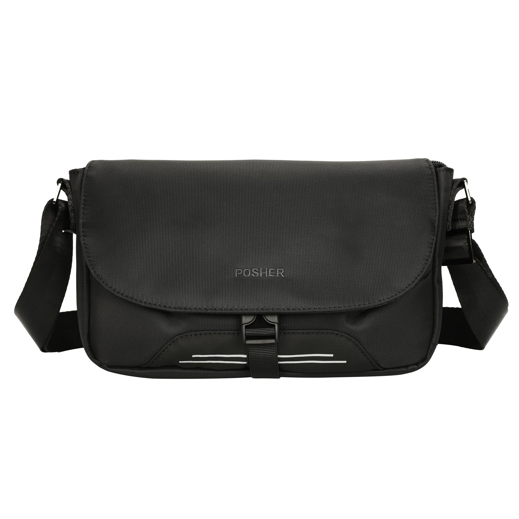 Bolsa Transversal Crossbag Antifurto Posher Rey Preta
