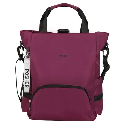 Bolsa Mochila 2 Em 1 Antifurto Posher Lily Vinho