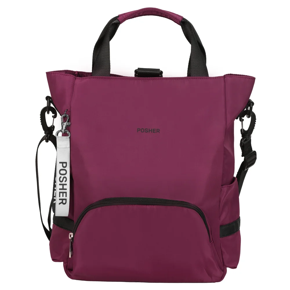 Bolsa Mochila 2 Em 1 Antifurto Posher Lily Vinho Bolsa Mochila 2 Em 1 Antifurto Posher Lily Vinho