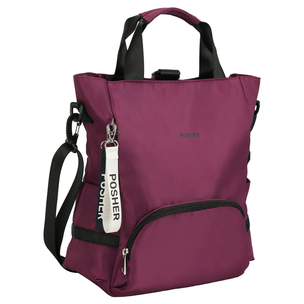Bolsa Mochila 2 Em 1 Antifurto Posher Lily Vinho Bolsa Mochila 2 Em 1 Antifurto Posher Lily Vinho