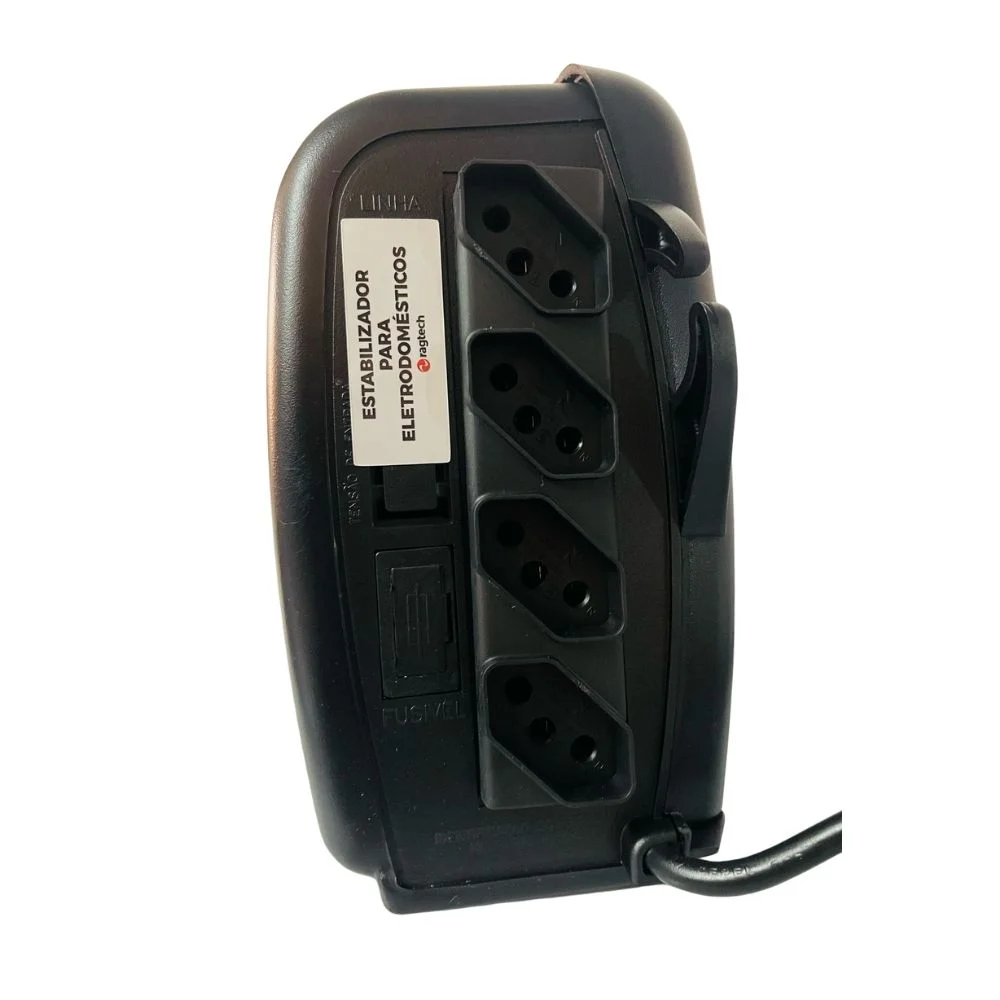 Imagem 3 de 5 do produto Estabilizador 300va Bivolt Ent 115/220v Saida 115v Side Ssa 300 M1 Black Ragtech