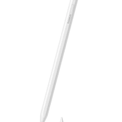 Caneta Stylus Baseus Smooth Writing 2 Com Carregamento Duplo Sem Fio - Moon White Com Cabo Usb-c E Ponta Ativa