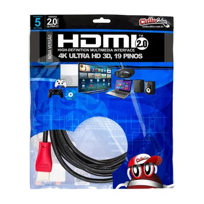 Cabo HDMI 2.0 Premium Ultra Hd 4k 3d Cirilo Cabos - 5 Metros