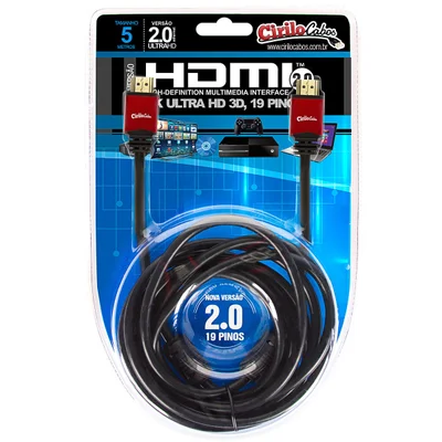 Cabo HDMI 2.0, 19 Pinos 4k, Ultra Hd, 3d - 5 Metros