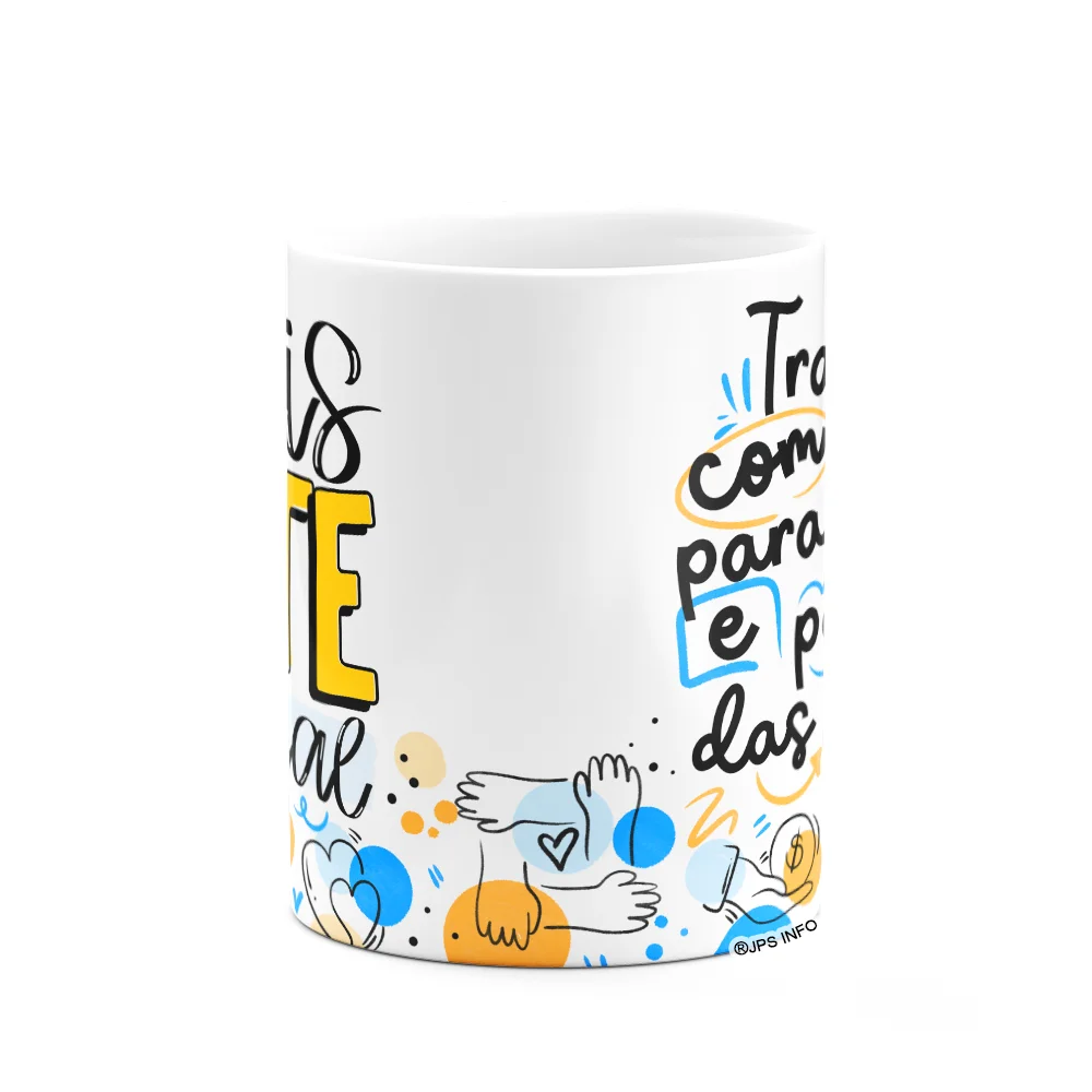 Imagem 2 de 3 do produto Caneca Profissões - Assistente Social - 325ml Branca