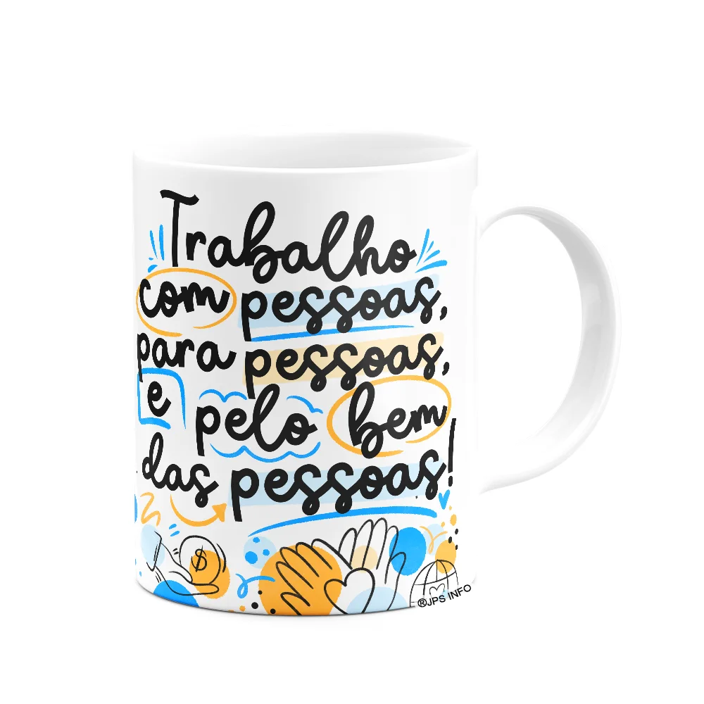 Imagem 3 de 3 do produto Caneca Profissões - Assistente Social - 325ml Branca