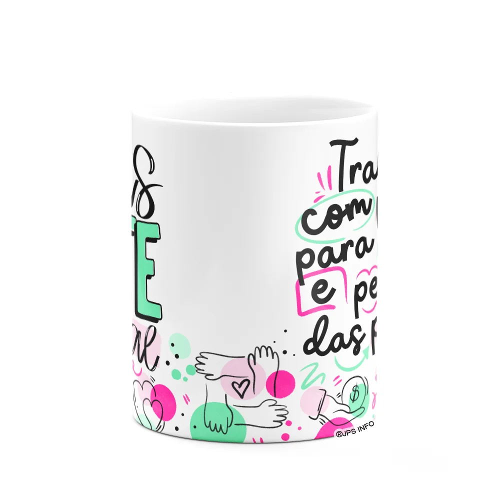 Imagem 2 de 3 do produto Caneca Profissões - Assistente Social - 325ml Branca - M2