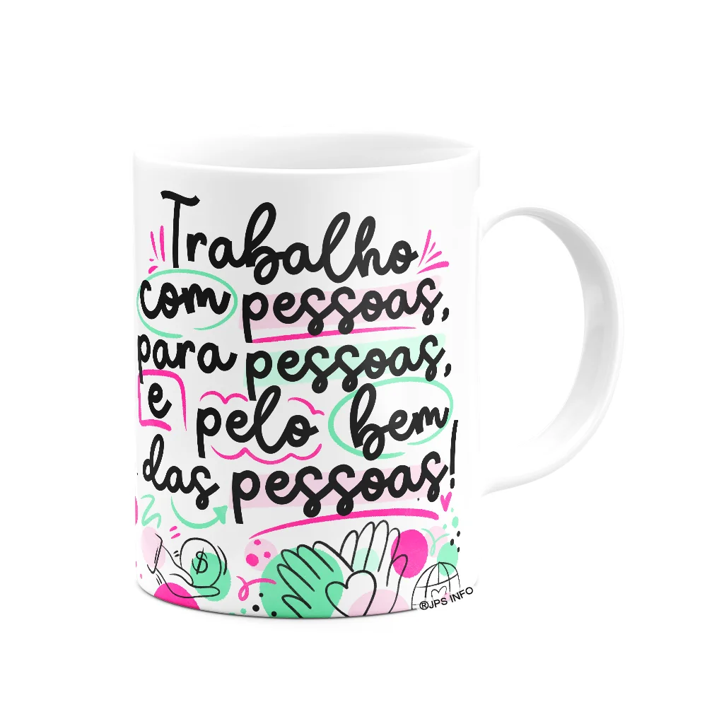 Imagem 3 de 3 do produto Caneca Profissões - Assistente Social - 325ml Branca - M2