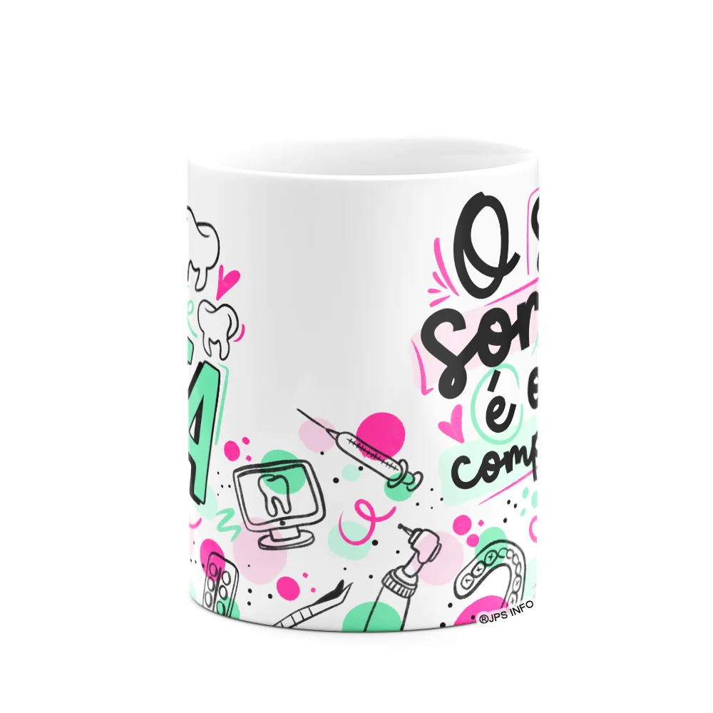 Imagem 2 de 3 do produto Caneca Profissões - Dentista - 325ml - Branca - M2