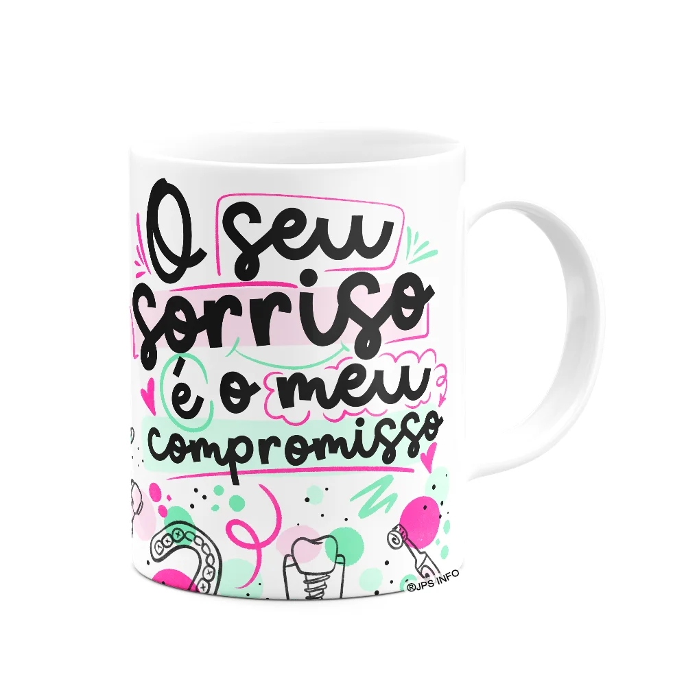 Imagem 3 de 3 do produto Caneca Profissões - Dentista - 325ml - Branca - M2