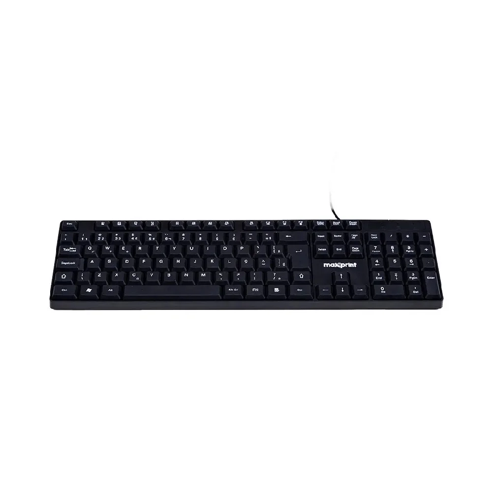 Imagem 4 de 5 do produto Teclado Membrana Maxprint Office Easy C/fio Abnt2 Preto