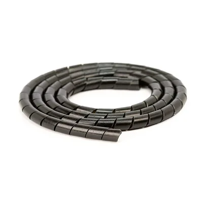 Organizador Fios E Cabos Spiraduto 1/4 Preto - 25 Metros
