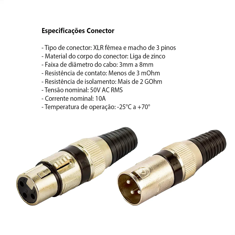 Imagem 4 de 5 do produto Multicabos Com Conectores Xlr 4 Vias Cirilo Cabos 90 Metros