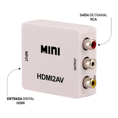 Mini Conversor HDMI Para Vídeo Composto (rca)