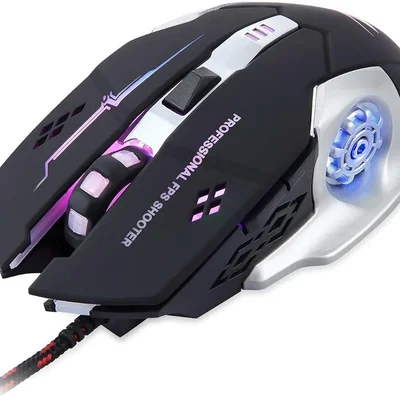 Mouse Gamer Usb Com LED 4800 Dpi 6 Botões Ebai - Fzf-f9