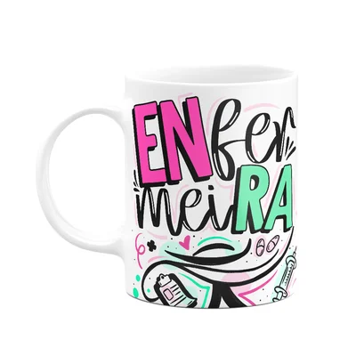 Caneca Profissões - Enfermeira - 325ml - Branca