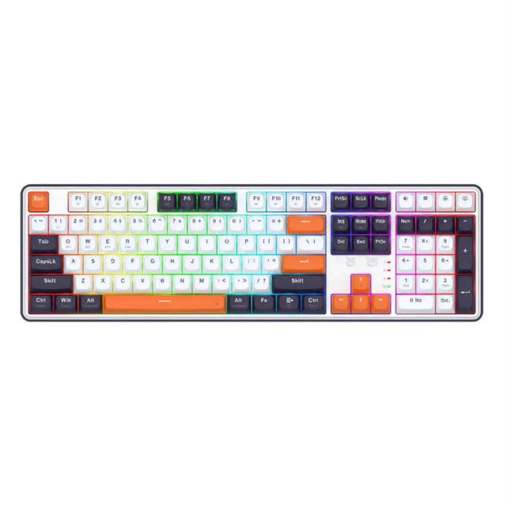 Teclado Mec Redragon Wyvern Pro, RGB, Usb/wireless/bluetooth, Switch Mint Mambo - K689wbo-RGB-pro Pt