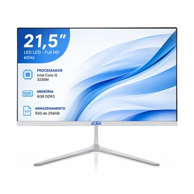 PC All In One Intel i5-3230M 2 Core 4 Threads 3.2GHz 8GB DDR3 SSD 256GB 21,5" Full HD VA 5ms