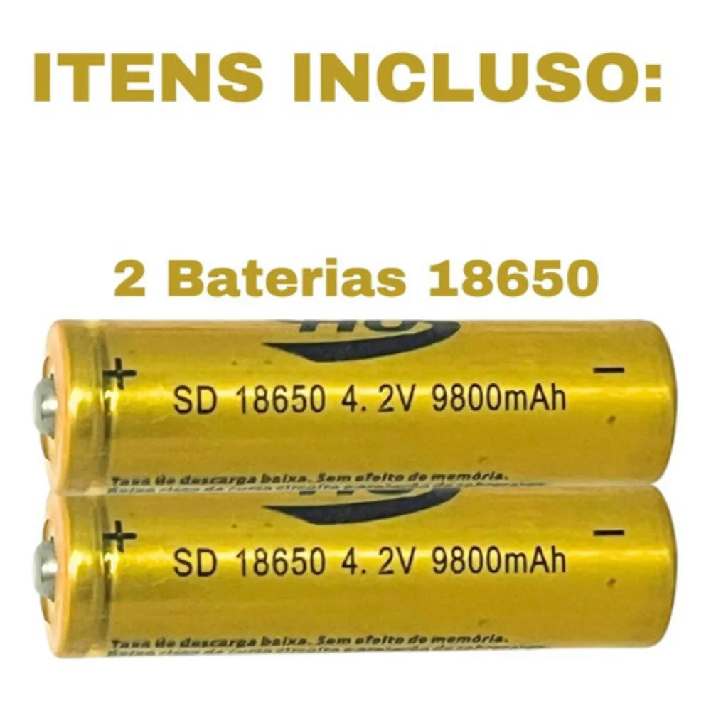 Imagem 4 de 5 do produto Kit 2 Pilhas Recarregáveis 18650 5800mah 4,2v Envio Imediato