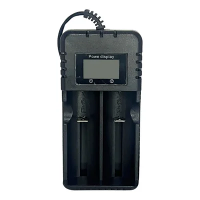 Carregador Duplo Lcd Com Visor Bateria 18650 16340 14500 26650 Promoçã