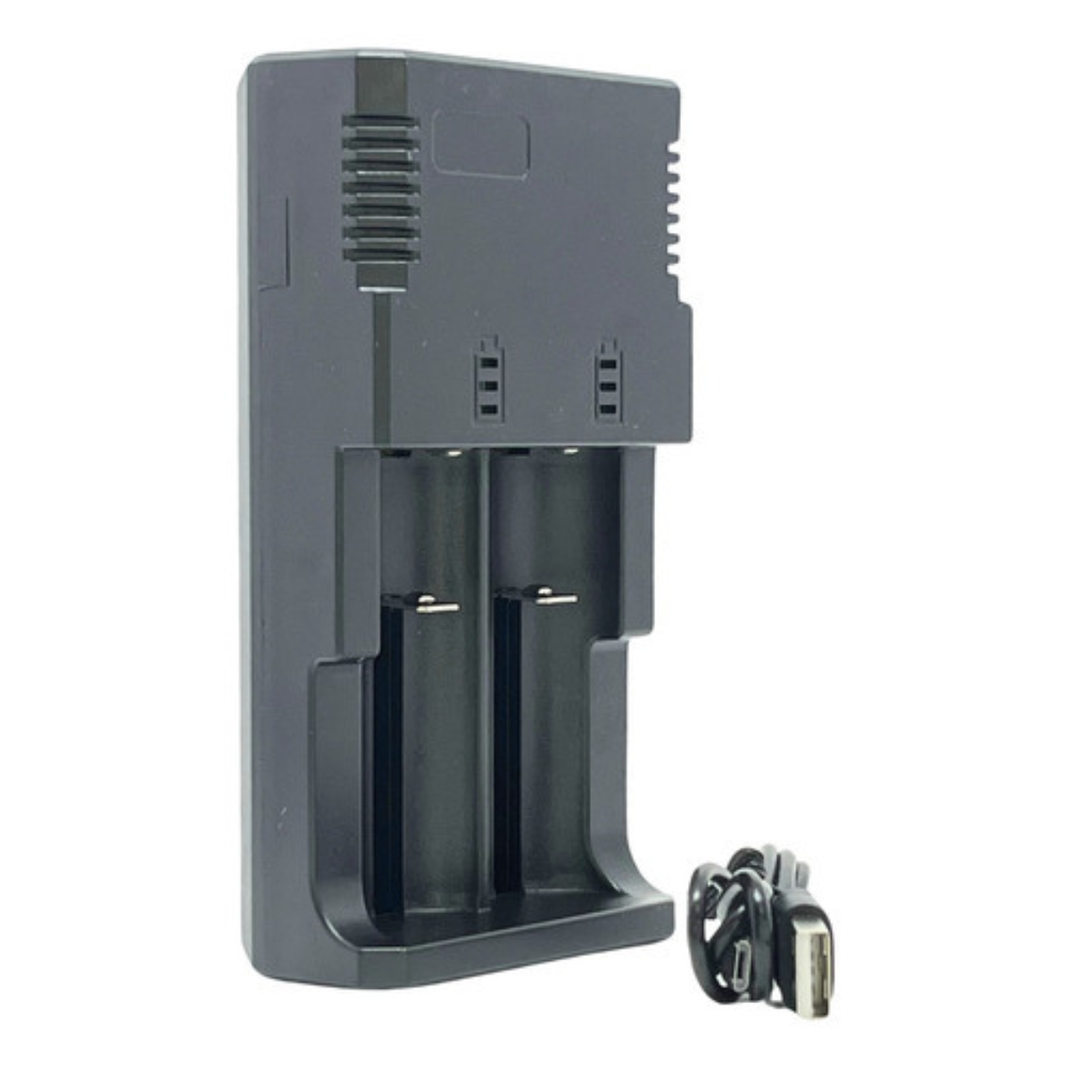 Carregador Duplo Sem Visor Para Baterias 26650 E 18650 Bivolt Com Mola