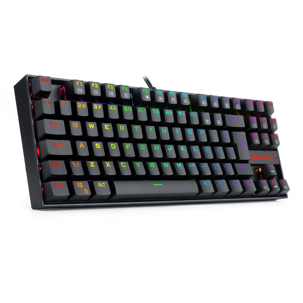Imagem 3 de 5 do produto Teclado Magnetico Usb Gamer Kumara Pro RGB Switch Red Redragon K552RGB-pro V2 Preto