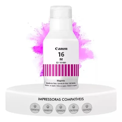 Tinta Canon Gi-16c Gi16c Magenta mega Tank Gx6010 Gx7010 Gx5010 |   132ml