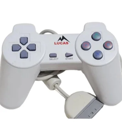 Controle Com Fio Sem Analogico Compativel Playstation 1 Cor Branco