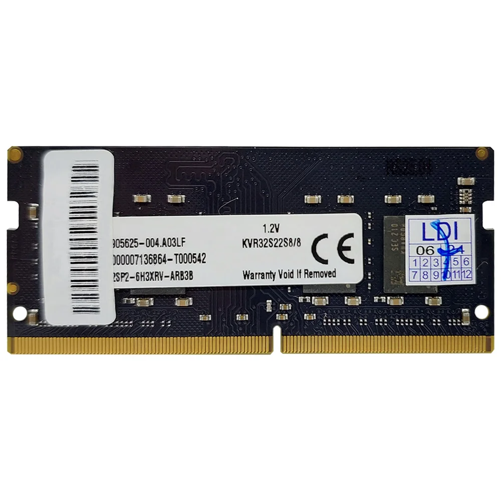 Memória Para Notebook Kingston 8GB, Ddr4, 3200mhz, Cl22 - Kvr24s17s8/8