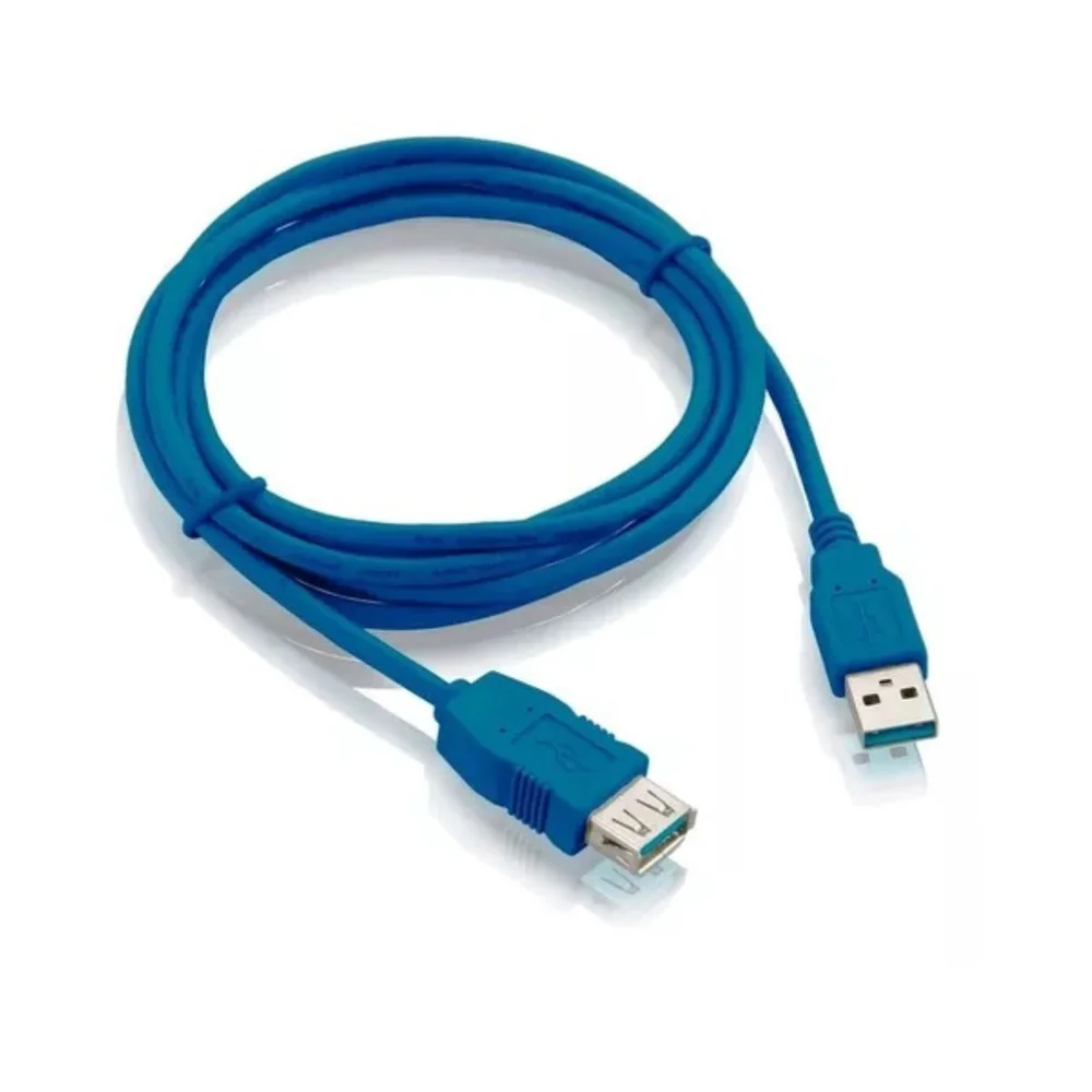 Imagem 4 de 5 do produto Cabo Usb 3.0 A Macho X Usb A Femea 5m Az Tebera  Kit 3 Cabos