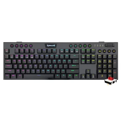 Teclado Gamer Horus Pro RGB Sem Fio Bluetooth Layout Usa