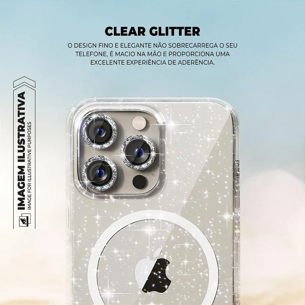 Imagem 2 de 5 do produto Capa Para Iphone 16 - Magsafe Glitter - Gshield