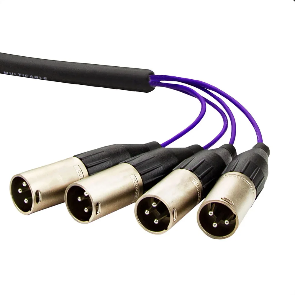 Imagem 5 de 5 do produto Multicabos Com Conectores Xlr 4 Vias - Amphenol 16 Metros