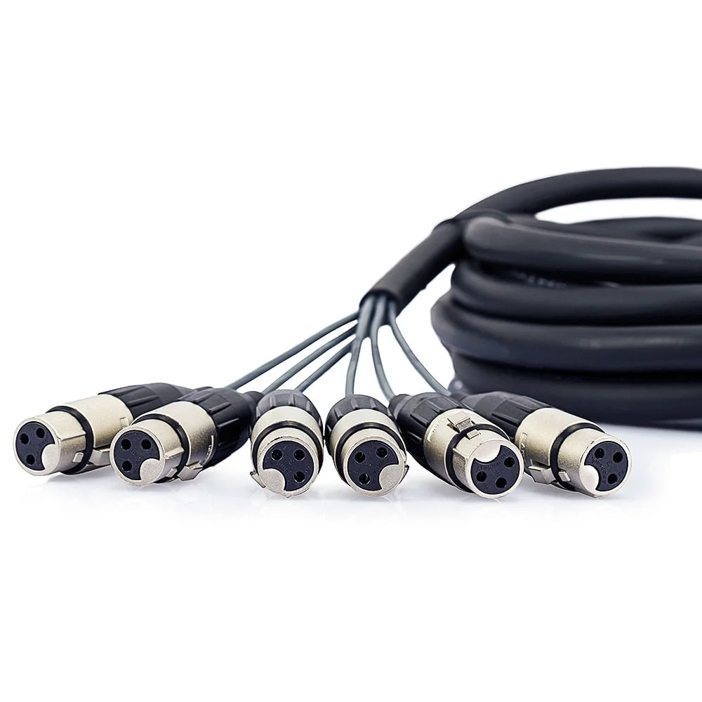 Imagem 2 de 3 do produto Multicabos Com Conectores Xlr 6 Vias Amphenol - 2 Metros