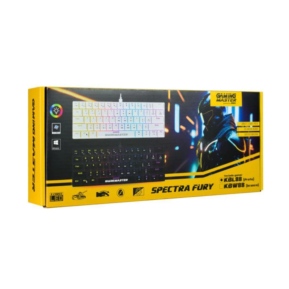 Imagem 5 de 5 do produto Teclado K-mex Mecânico Gamer Spectrafury Preto Kbl8 RGB
