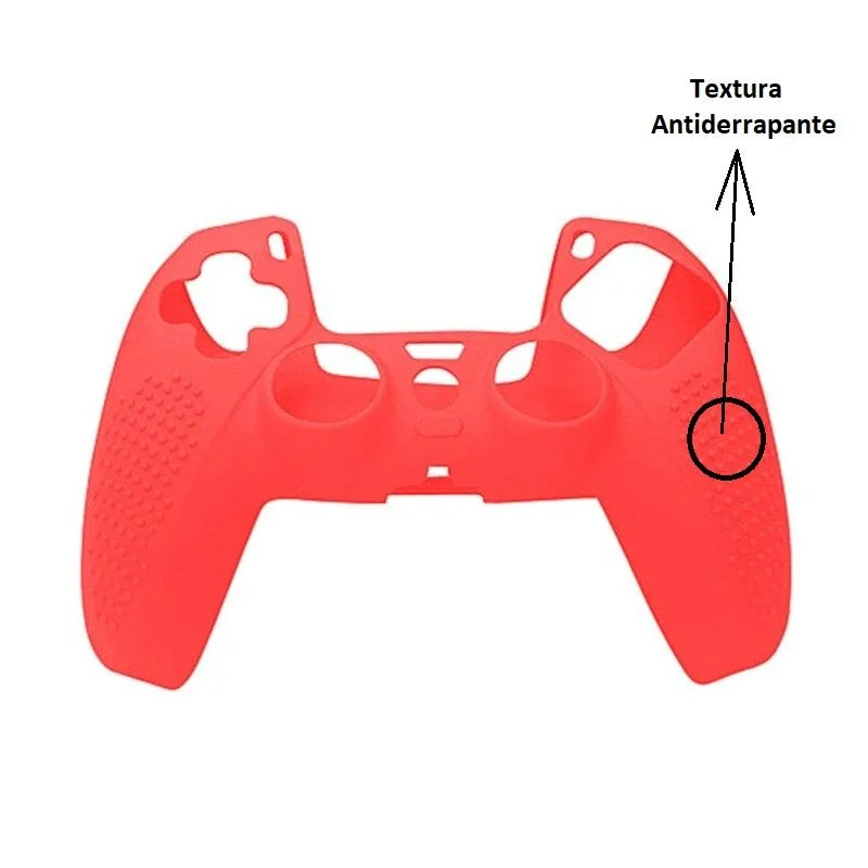Imagem 2 de 5 do produto Capa Controle Dualsense Ps5 Vermelha Antiderrapante
