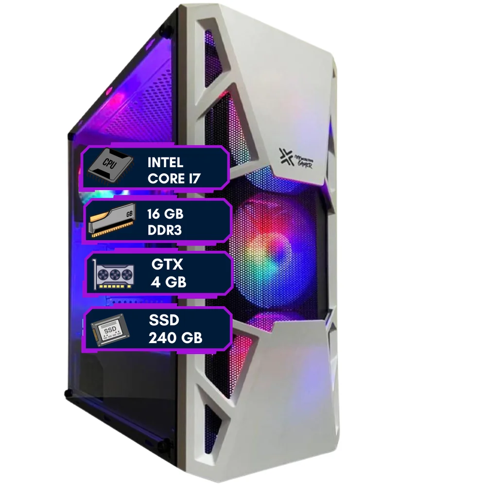 Computador pc gamer  Intel Core i7 4790 16GB SSD 480GB Placa de video GeForce GTX 4G