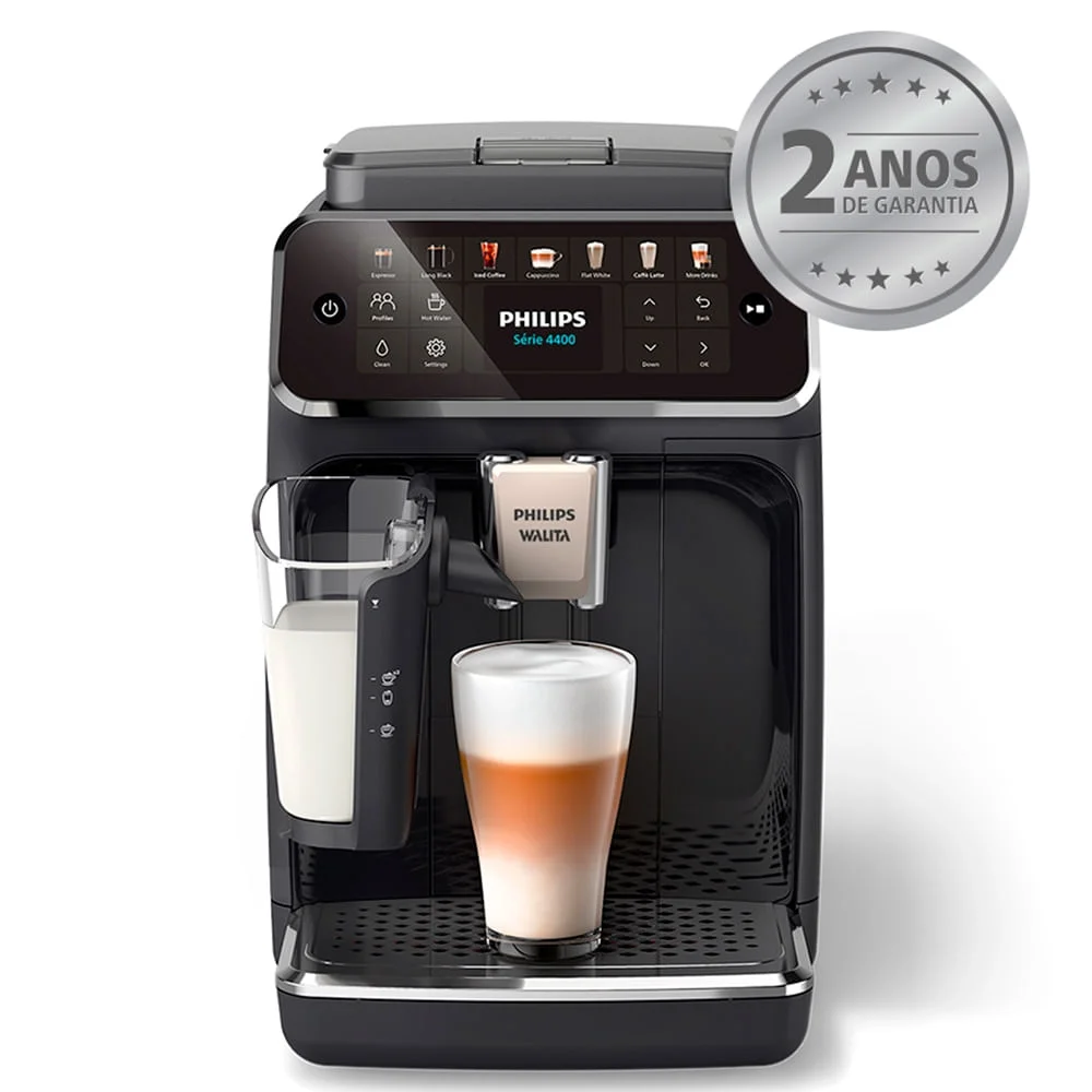 Cafeteira Espresso Superautomática Lattego Série 4400 Philips Walita Preta Com 12 Tipos De Bebidas - Ep4441 110