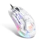 Mouse Gamer Tiger Chroma Rgb Transparente 6 Botões 12000 Dpi