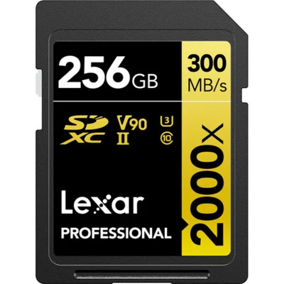 Cartão Memória Lexar Sd Xc 256gb 300mb/s Uhs-ii V90 Lsd2000256g-bnnnu