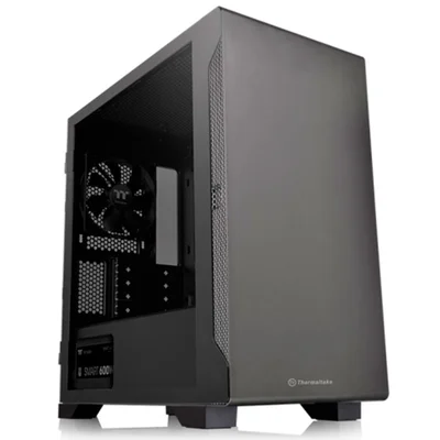Gabinete Gamer Thermaltake, Micro Atx, Lateral Vidro, Preto - S100tg