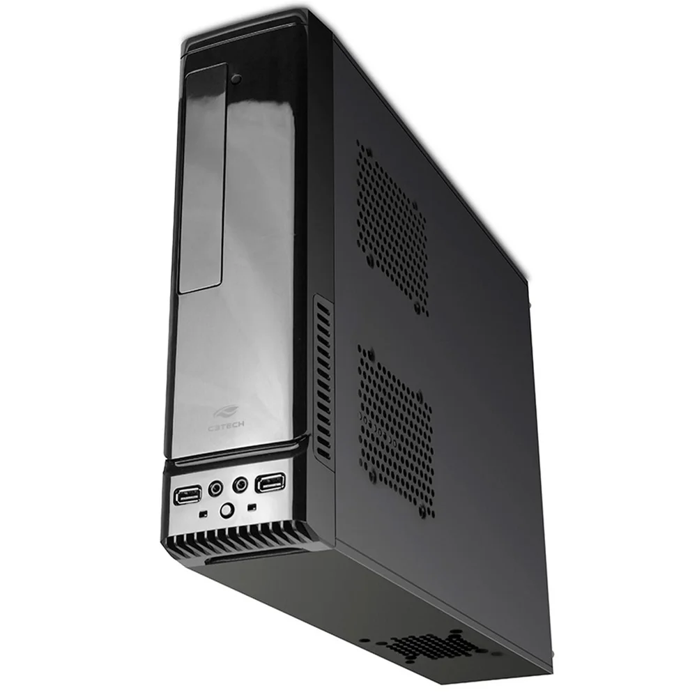 Imagem 2 de 3 do produto Gabinete C3tech Slimdesk, Fonte 200w, Usb 2.0, Micro Atx, Preto - Dt-100v2bk
