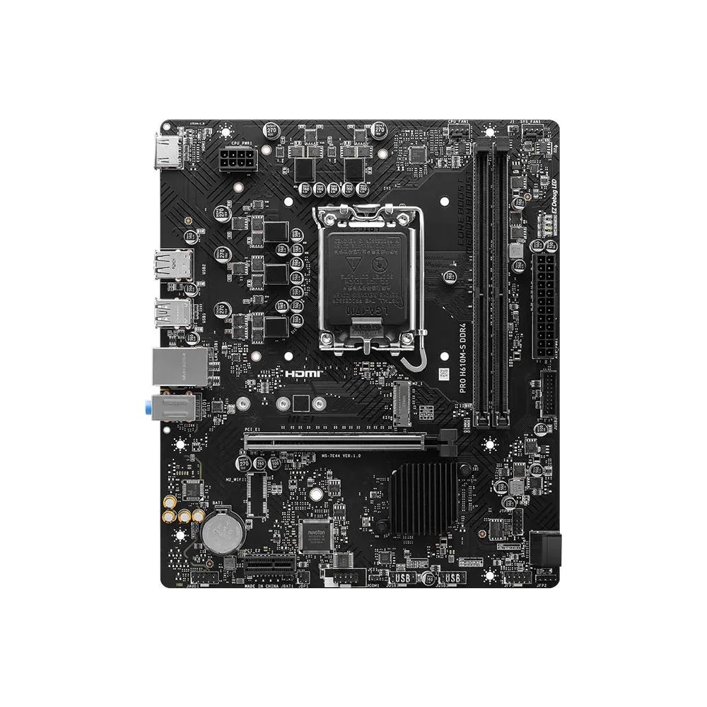 Imagem 3 de 5 do produto Placa Mãe Msi Pro H610M-S, LGA  1700, DDR4, Micro-ATX, M.2, HDMI