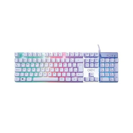 Imagem 3 de 3 do produto Teclado Gamer Oex Game Prismatic Com LED Branco Tc205