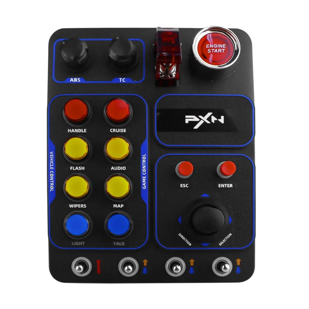 Imagem 5 de 5 do produto Controle Simulador Corrida Pxn Cb1, PC Gamer, Botões Personalizáveis, Plug And Play, RGB, C Alavanca Ligação