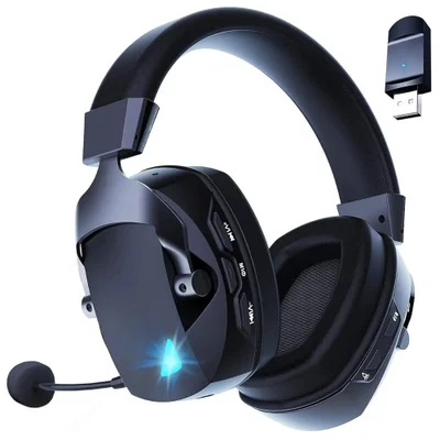 Headset Gamer Sem Fio Acinaci, Bluetooth, 2.4g, Usb, 3.5mm