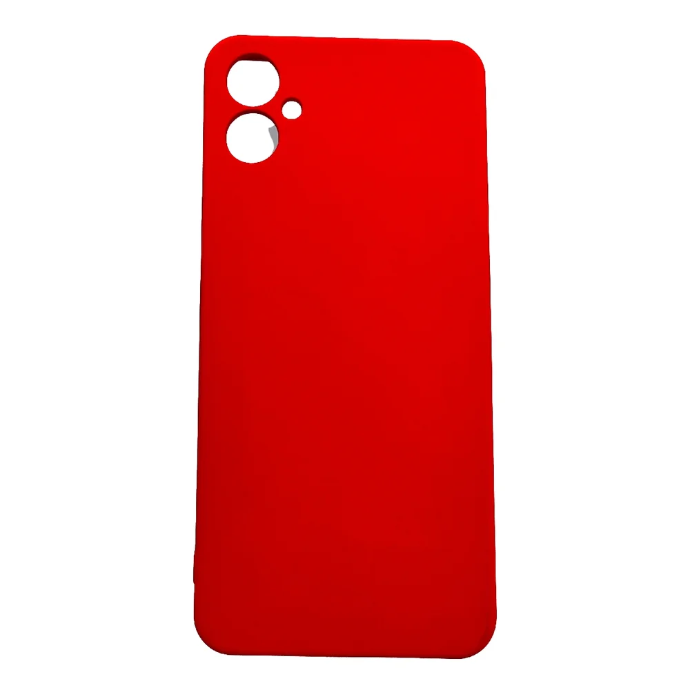 Capa Capinha Compatível Com Samsung Galaxy A06 A065 Tela 6.7 Silicone Aveludada Premium Cor:vermelho